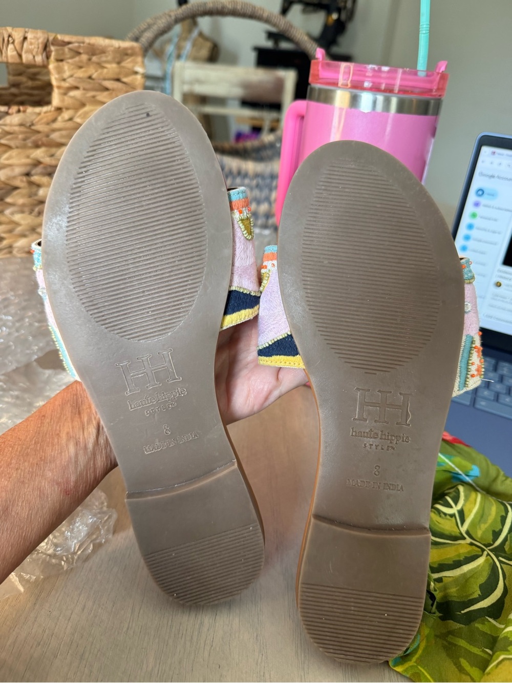 Haute Hippie Tan Slide Sandal - Picture 6 of 6